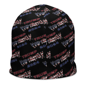 TRUMP 2024 Y FU THATS Y (American Flag) All-Over Print Beanie