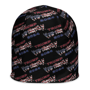 TRUMP 2024 Y FU THATS Y (American Flag) All-Over Print Beanie