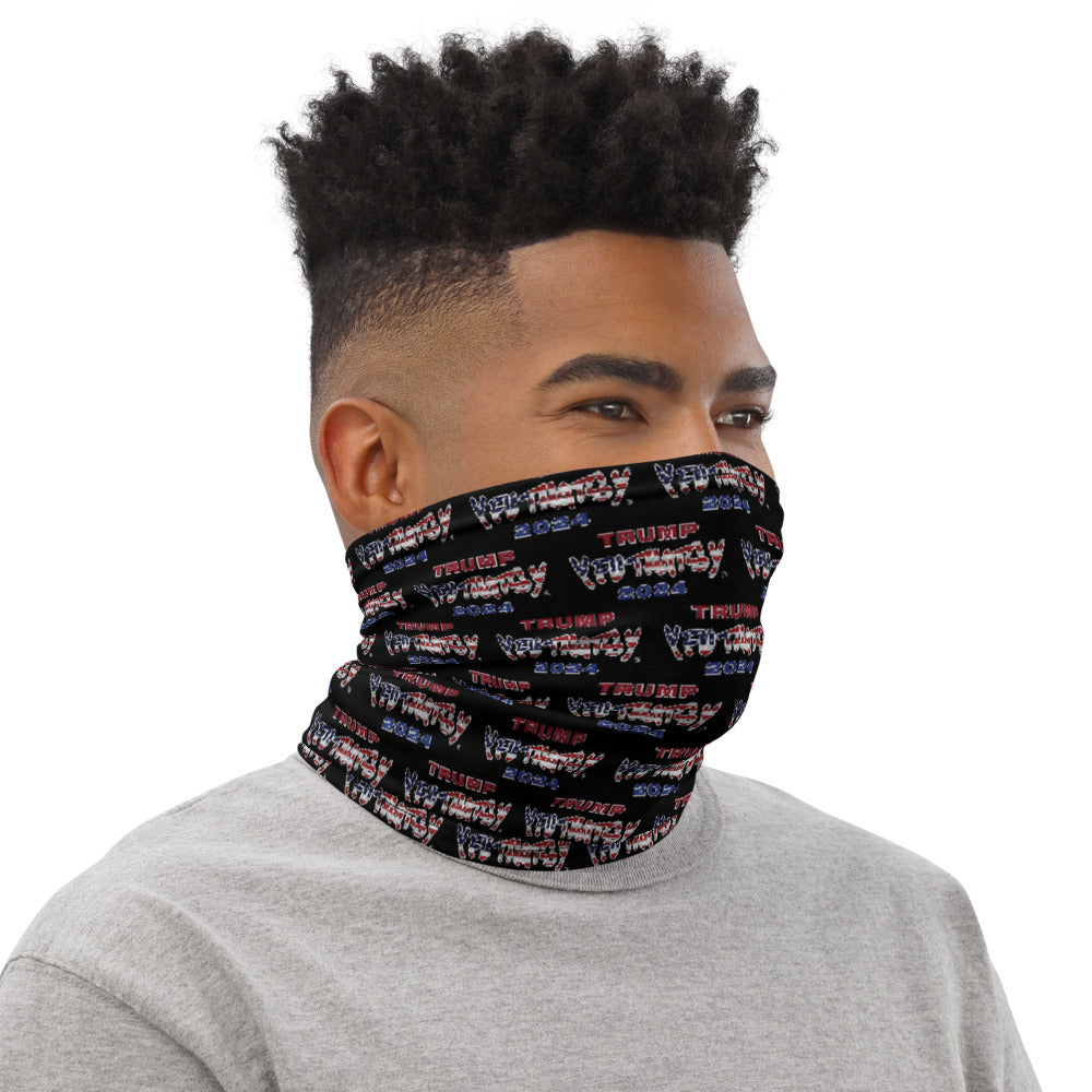 TRUMP 2024 Y FU THATS Y (American Flag) Neck Gaiter