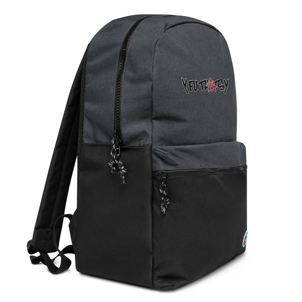 Anarchy Y FU THATS Y Embroidered Champion Backpack