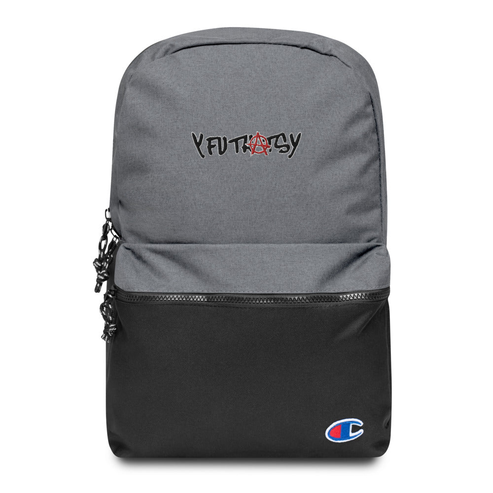 Anarchy Y FU THATS Y Embroidered Champion Backpack