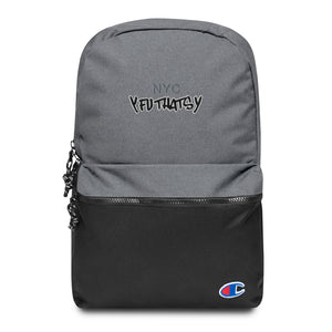 NYC Y FU THATS Y (New York) Embroidered Champion Backpack