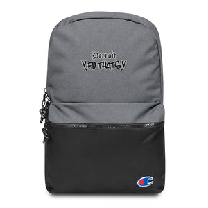 Detroit Y FU THATS Y Embroidered Champion Backpack