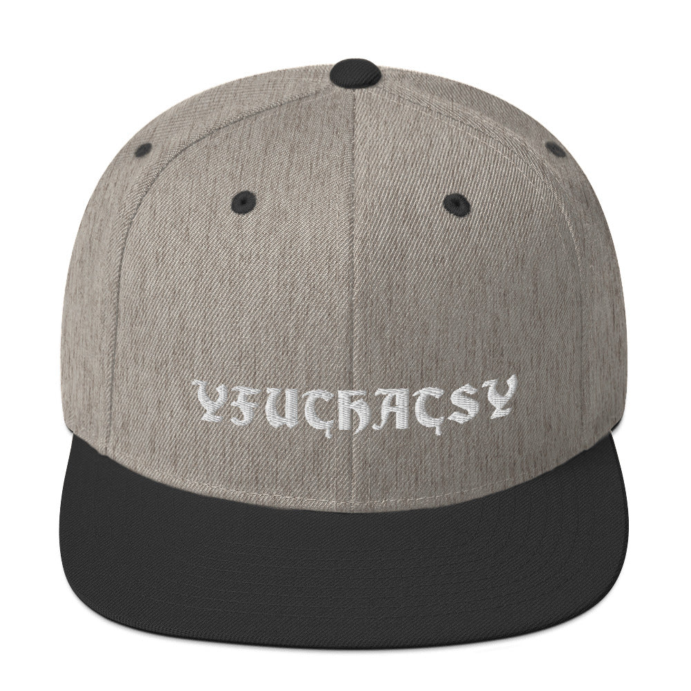 Old English Y FU THATS Y Snapback Hat