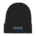 Thin Blue Line Y FU THATS Y Embroidered Beanie