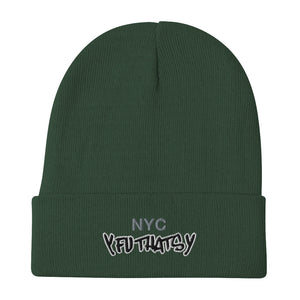 NYC Y FU THATS Y Embroidered Beanie