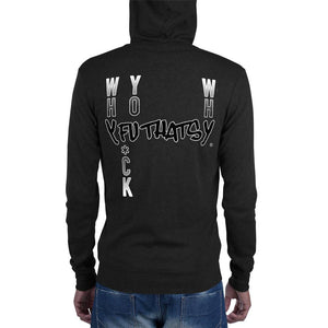 Unisex zip hoodie SPELLED OUT, Y FU THATS Y