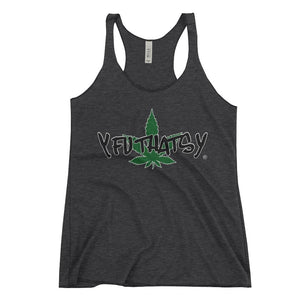 Women's Racerback Tank, Y FU THATS Y, Marijuana Leaf