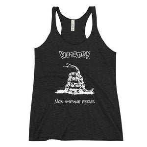 Women's Racerback Tank, Non Impune Feres (Latin, "you shall not go unpunished" Y FU THATS Y