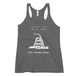 Women's Racerback Tank, Non Impune Feres (Latin, "you shall not go unpunished" Y FU THATS Y