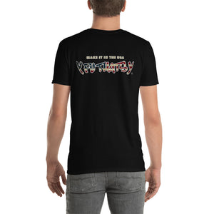 Make It In The USA Y FU THATS Y (American Flag) Short-Sleeve Unisex T-Shirt