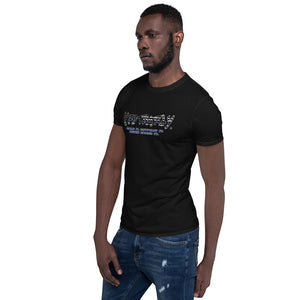 Thin Blue Line Flag, Hold It, Support It, Never Cross It, Y FU THATS Y Short-Sleeve Unisex T-Shirt