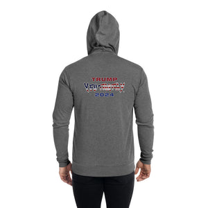 TRUMP 2024 Y FU THATS Y (American Flag) Unisex zip hoodie