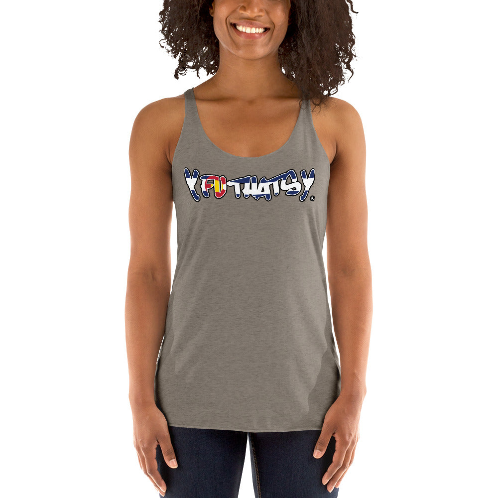 Colorado Flag Y FU THATS Y Women's Racerback Tank